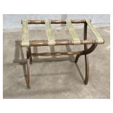 Antique foldable wooden luggage rack,