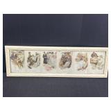 Six stages of love framed postcards Charles