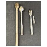 3 socket wrenches & a Pittsburgh CR-V extension,