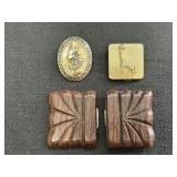 Gold Tone & Mother of Pearl Oval Butterfly