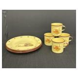 Monterrey Western Ware enamelware plates & cups