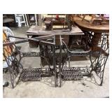 Iron Singer sewing machine & bases