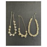 3 Silver & Gold Tone Necklace