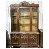 French Provincial Illuminated China cabinet