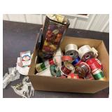 Variety of Christmas ribbon & misc