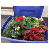 78qt Sealtite tote w/misc. Christmas decor