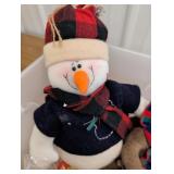 Christmas decor, snowman, star tree topper
