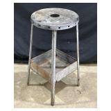 Metal Stool w/ Shelf
