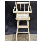 Wooden baby doll high chair