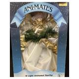 10 light animated angel tree-top, 12in., in box