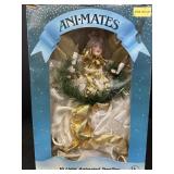 10 light animated angel tree-top, 12in., in box