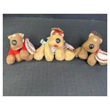 Rodney, Rhonda & Randy 1987 reindeer plush toys,