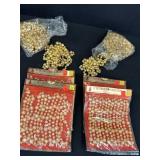 9ft garland strands, gold tone plastic.  P