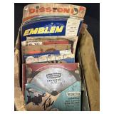 Variety of circular saw blades, many new in