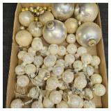 Vintage Pearly Gold Glass Xmas Ornaments