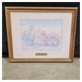 Framed Print of Cactus & Pottery by Diane Martine
