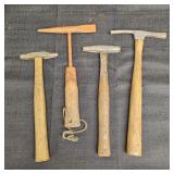 (4) Vintage Tack & Upholstery Hammers