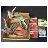 4 staple guns & staples, Duo-fast, arrow, &