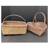 Heart shaped & oblong wicker baskets