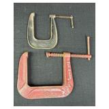 2 C clamps, 3in & 6in