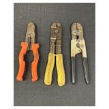 3 electrical wire strippers & crimpers