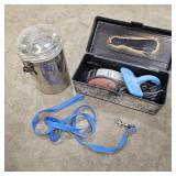 Dog Grooming Box, Leash, & Treat Canister