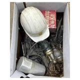 Heatlanp Kit, hard hat, shop lights drill, saw