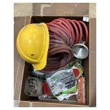 Weather seal, reflectors, hard hat, funnel, hose