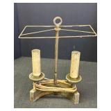 Vtg. Brass table lamp 2 fixture