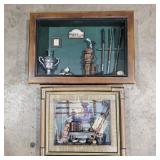 (2) Golf Themed Shadow Boxes