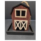 Wooden Bird House Barn w/ removable roof