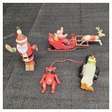 Various Vintage Christmas Ornaments and Figurines