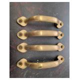 (4) Solid brass pulls 8.5in long