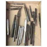 Variety of metal punches & chisels