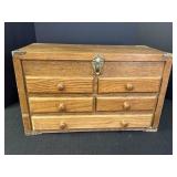 Wood machinist box/jewelry box, 22 x 10.5 x