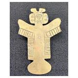 Brass brooch pre-Columbian Tolima pectorals styled
