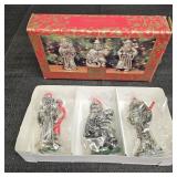 (3) Home for the Holidays Silverplated Ornaments