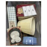 Ceiling light fixture, shade draw liners, drain