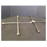(2) four way tire lug wrenches, one is Great Neck