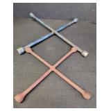 (2) Tire four way lug wrenches