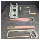 Vintage Woodworking Tools: Hand Saws, Miter Box,