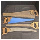 (4) Vintage Hand Saws