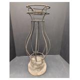Wrought Iron Plant stand w/ concrete base