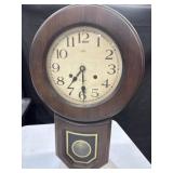 Daekor 31-day pendulum wall clock, w/key, 22in H