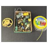 Canï¿½t Beat Em cast iron lawn sprinkler, misc hose