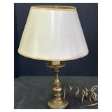 BrassCandlestick table lamp & shade