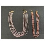 Pink Beaded Necklaces