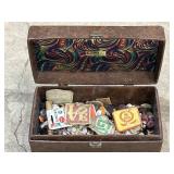 Vtg AmPak Case Of Buttons & Patches