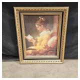 Framed Print of 'A Young Girl Reading'