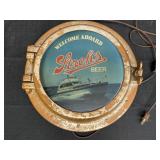Stroh's Beer 'Welcome Aboard' porthole lighted